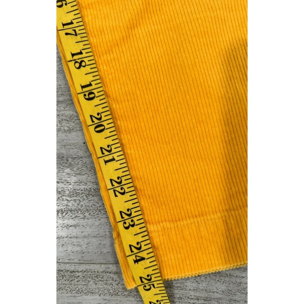 The North Face Womens Yellow Corduroy Cropped Utility Cargo Pants Size 30x25